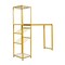 Flash Furniture Jura Metal Bar and Wine Table w/2 Slanted Shelves for Bottle Storage and Hanging Glass, Gold Frame NAN-F-HY-B23102-GLDMRBL-GG - alternate 4